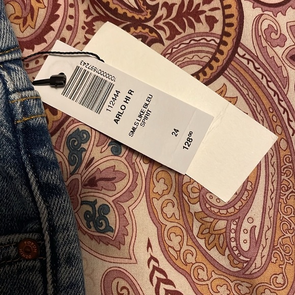 NWT Aritzia Arlo high rise straight jean size 24x28 - Picture 5 of 9